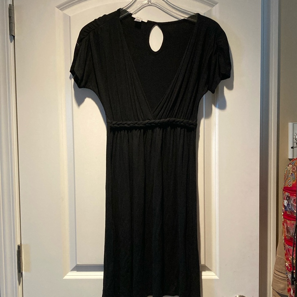 Sheer black short wing sleeve dress